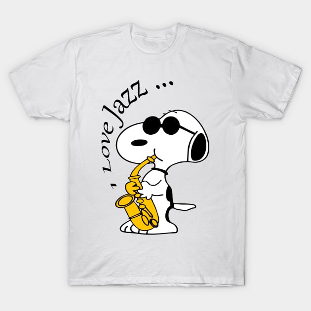 I Love Jazz T-Shirt by tukiem